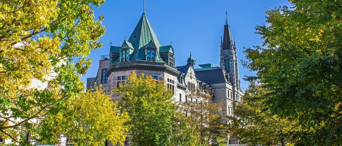 Cégep de Saint-Laurent and surrounding buildings in Saint-Laurent, Montreal