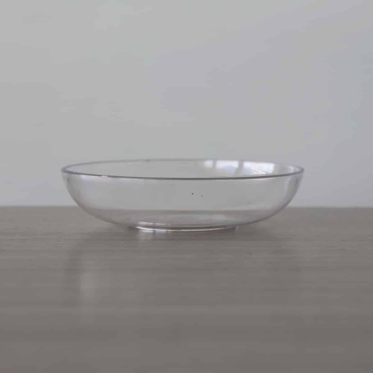 round clear plastic dish