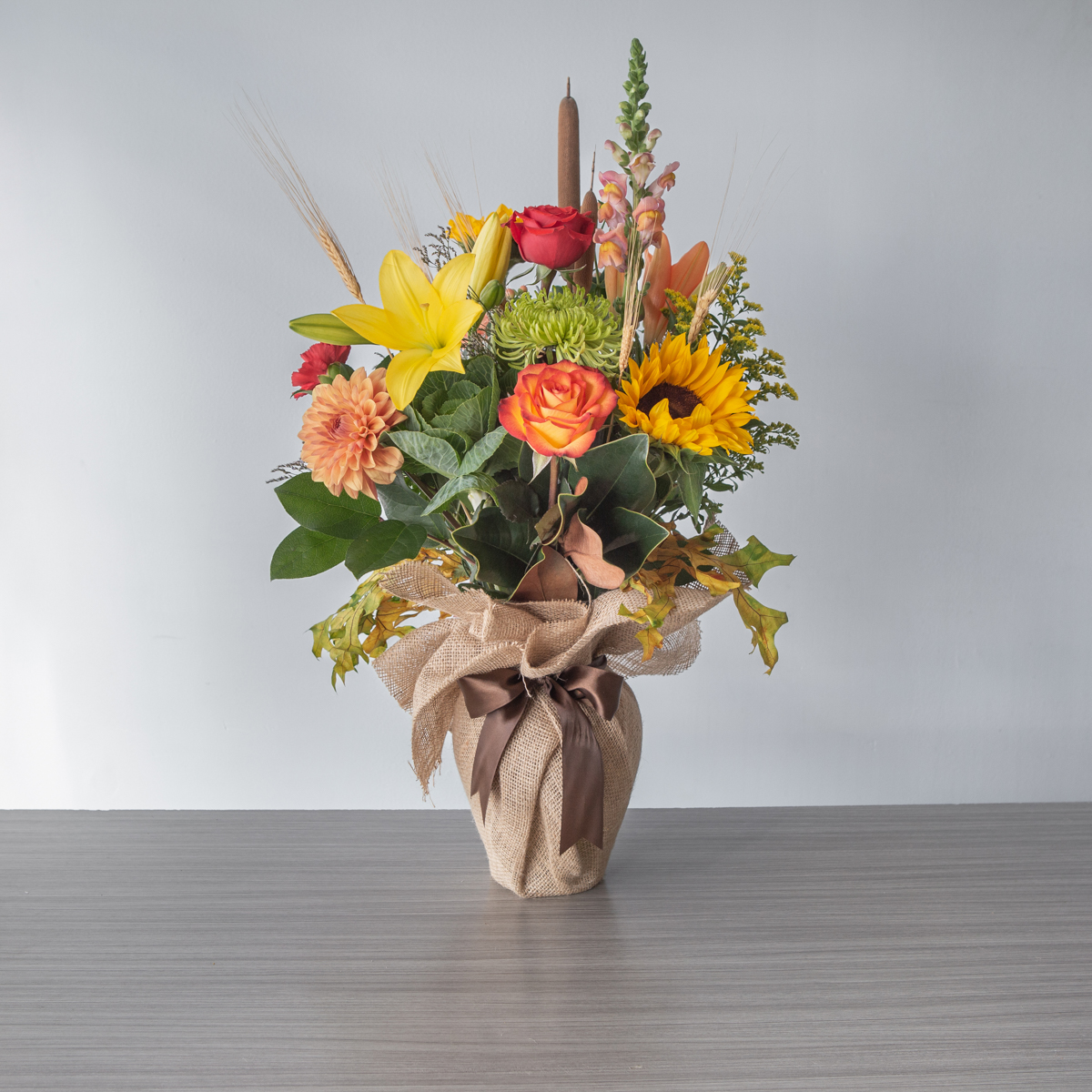 Seasonal Fall vase arrangement