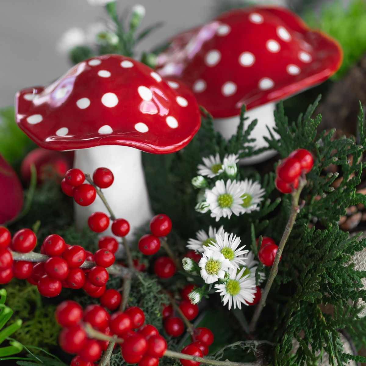 Enchanted Forest Christmas centerpiece